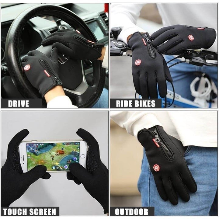 Brehn | HeatGripX winddichte thermische Slip-Handschuhe für kaltes Wetter
