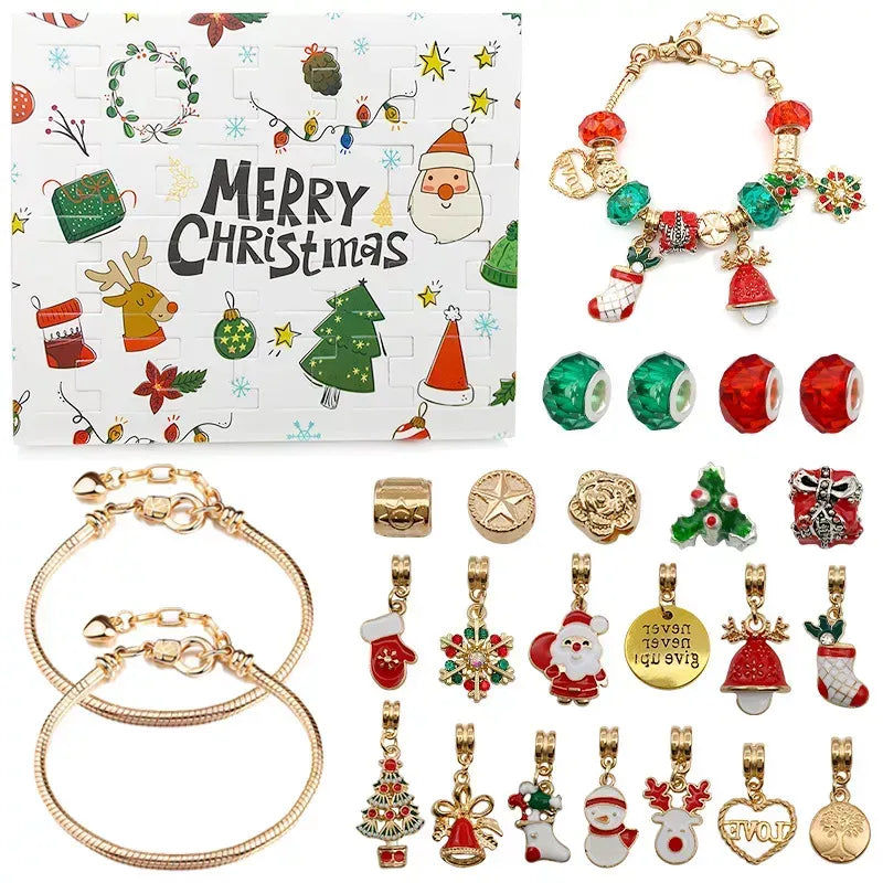 DIY Weihnachts-Adventskalender Armbänder Set