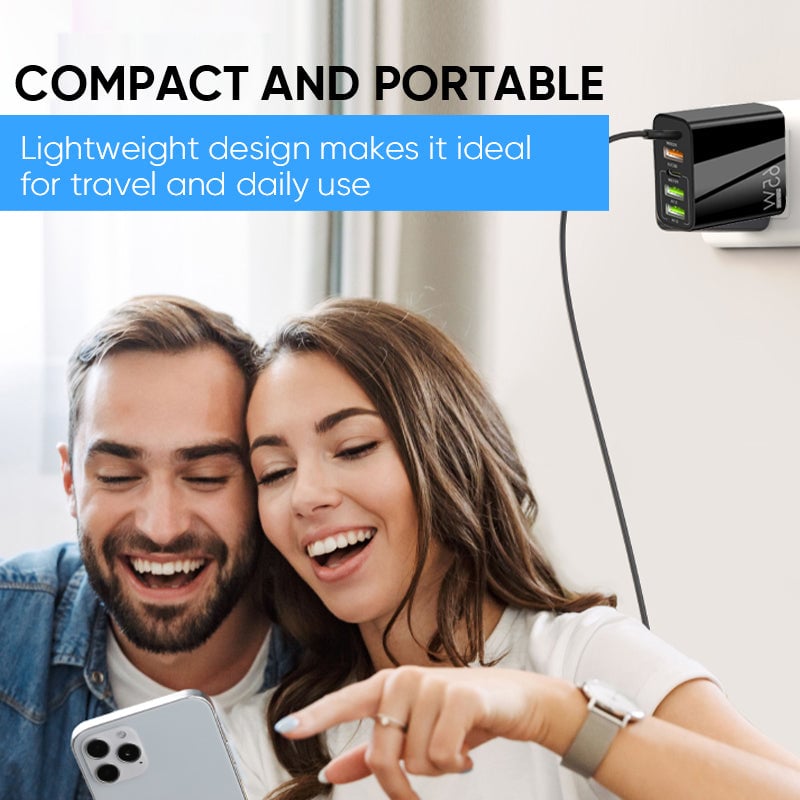 Multi-Port-Adapter 65W Schnellladegerät - US-Standard | Brehn