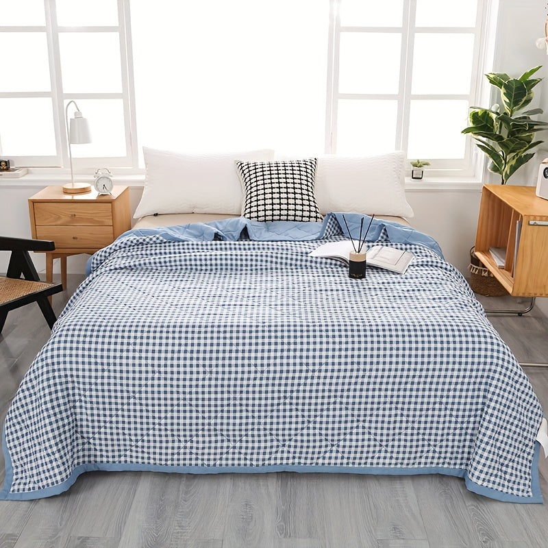 Elegante Preppy Karomuster Sommerdecke für kühle Nächte | Brehn
