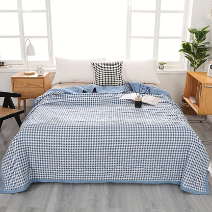 Elegante Preppy Karomuster Sommerdecke für kühle Nächte | Brehn