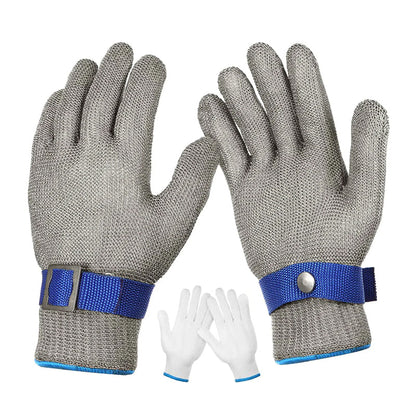 Edelstahl-Mesh-Metall-Labor-Schutzhandschuhe