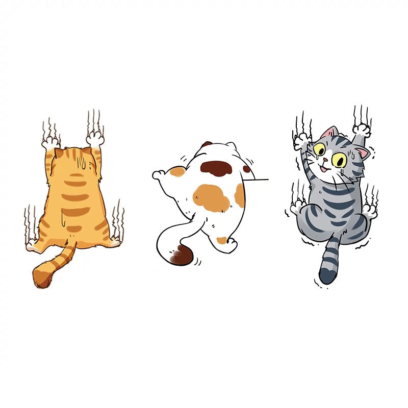 Niedliche Katzen Cartoon Aufkleber für Autos, 3 Stk. | Brehn