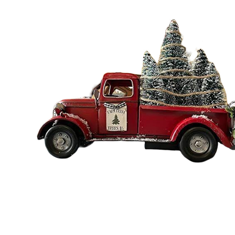 Brehn | Rote Bauerntrucks Weihnachtsdekorationen