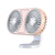 360° drehbarer Dual-Head USB Auto-Ventilator mit Ambientebeleuchtung | Brehn