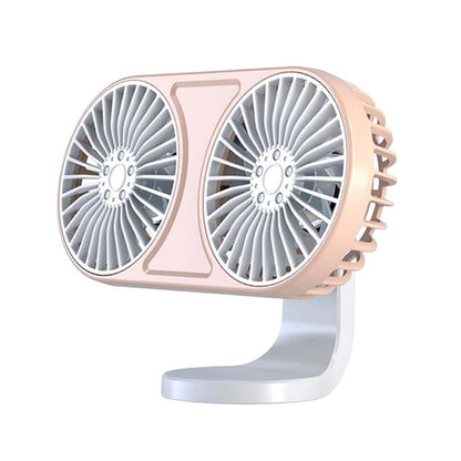 360° drehbarer Dual-Head USB Auto-Ventilator mit Ambientebeleuchtung | Brehn