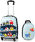 Brehn | Kinder 2-teiliges Hartschalenkoffer- und Rucksack-Set mit 360° Rädern – Hubschrauber
