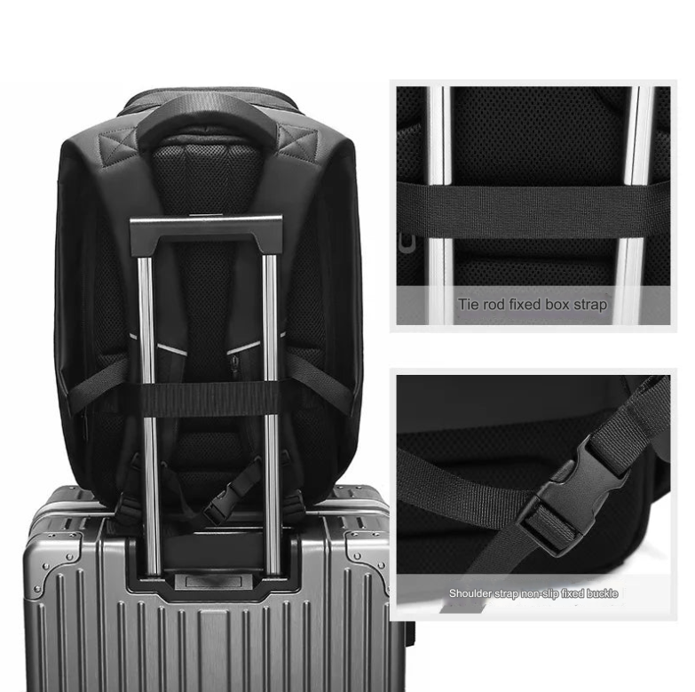 Brehn | Business Travel RFID-blockierende Tasche Multi-Layer Rucksack