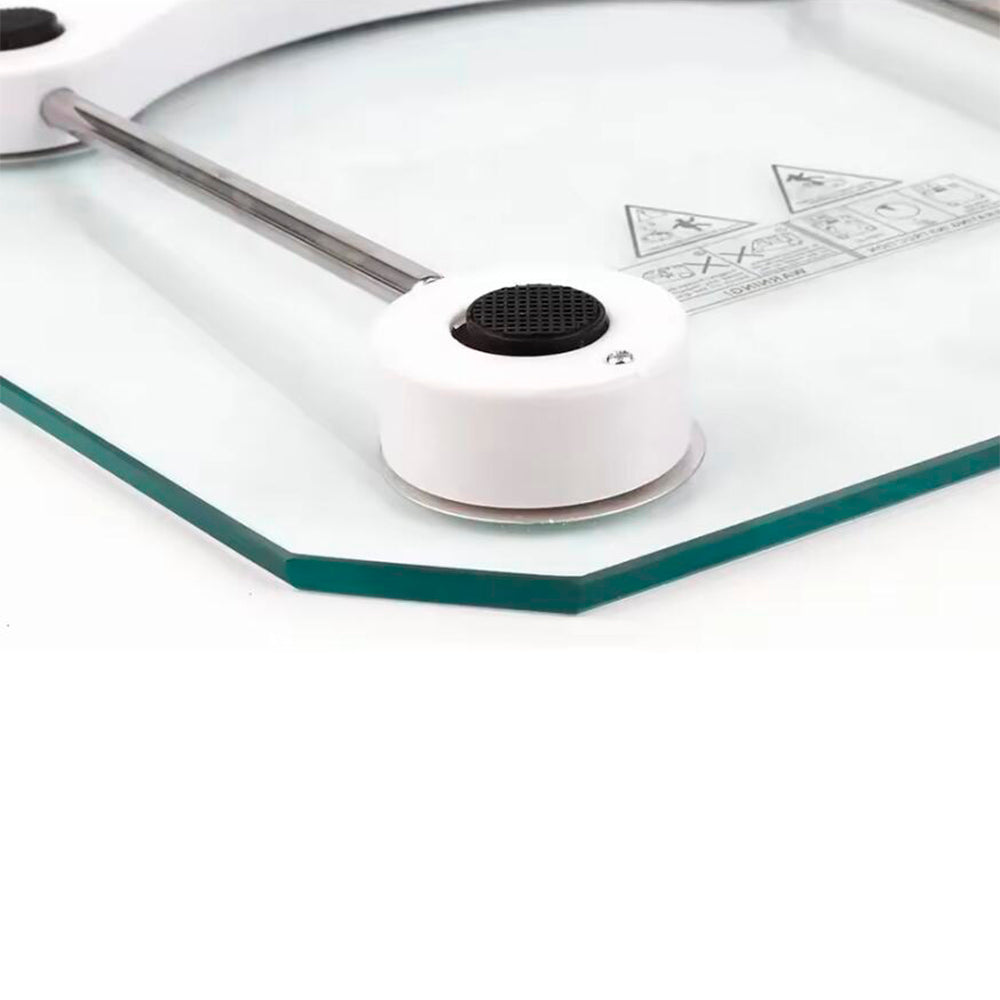 Personenwaage (180 kg) mit transparenter Glasplattform | Brehn