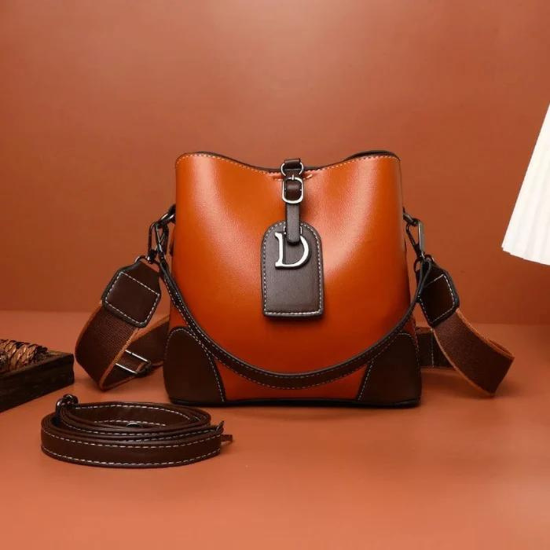 Schultertasche: Niche Damen-Umhängetasche aus echtem Leder