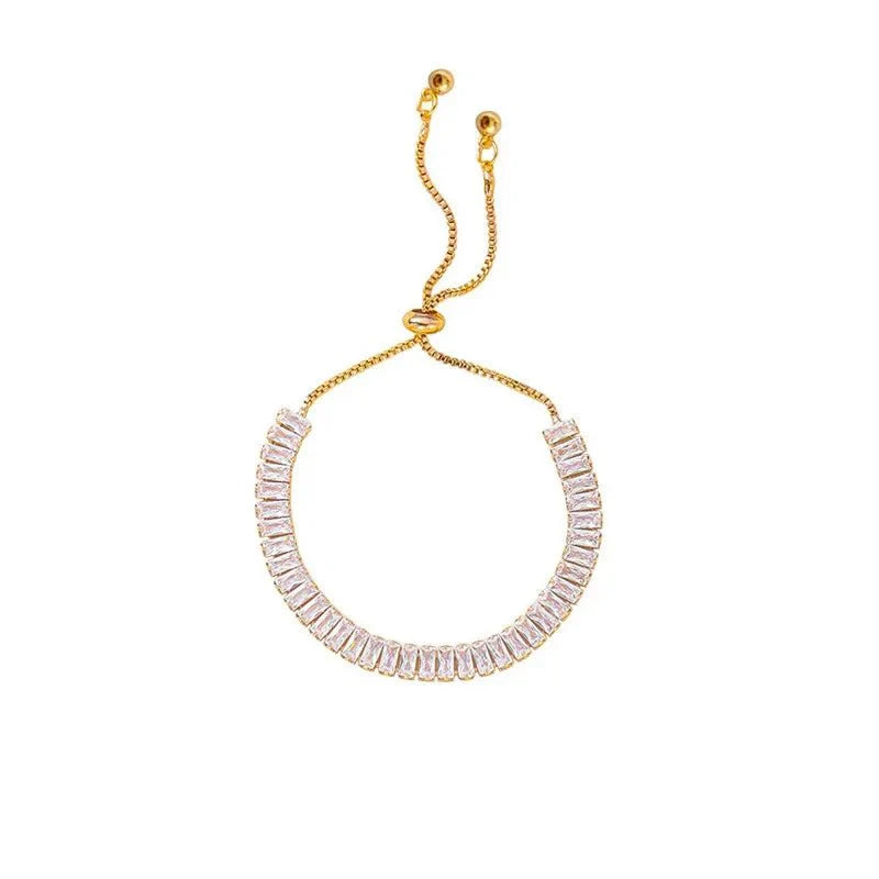 Brehn | Baguette Crystal Verstellbare Tennisarmbänder