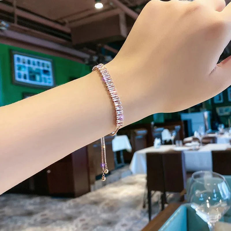 Brehn | Baguette Crystal Verstellbare Tennisarmbänder