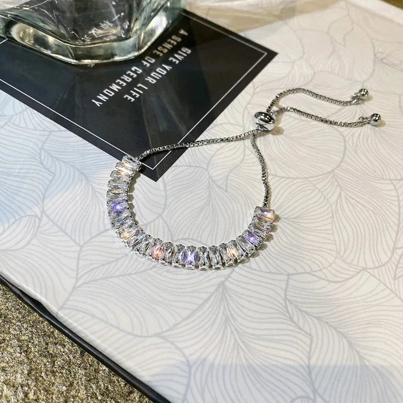 Brehn | Baguette Crystal Verstellbare Tennisarmbänder