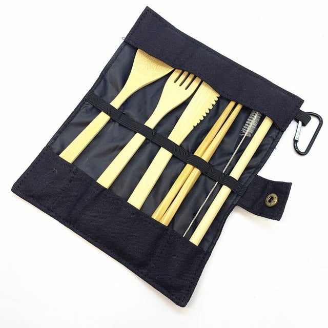 Brehn | Bamboo Besteckset mit tragbarem Etui
