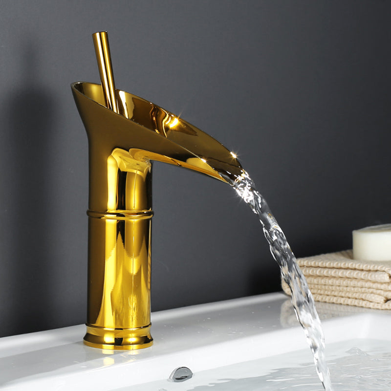 Luxurißer Messing Wasserfall Waschbecken Wasserhahn für opulente Badezimmerwaschbecken
