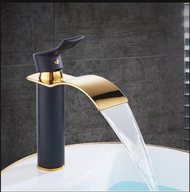 Brehn | Waschtischarmatur Wasserfallarmatur Messing Waschtischarmatur Mischbatterie