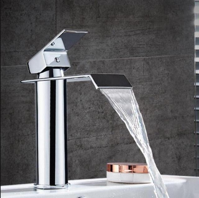 Brehn | Waschtischarmatur Wasserfallarmatur Messing Waschtischarmatur Mischbatterie