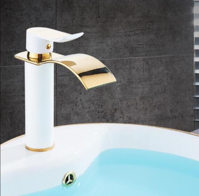 Brehn | Waschtischarmatur Wasserfallarmatur Messing Waschtischarmatur Mischbatterie