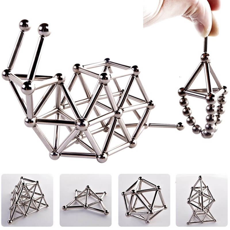 Brehn | Magnetische Stäbe - Kreatives Bauspiel - Kinder