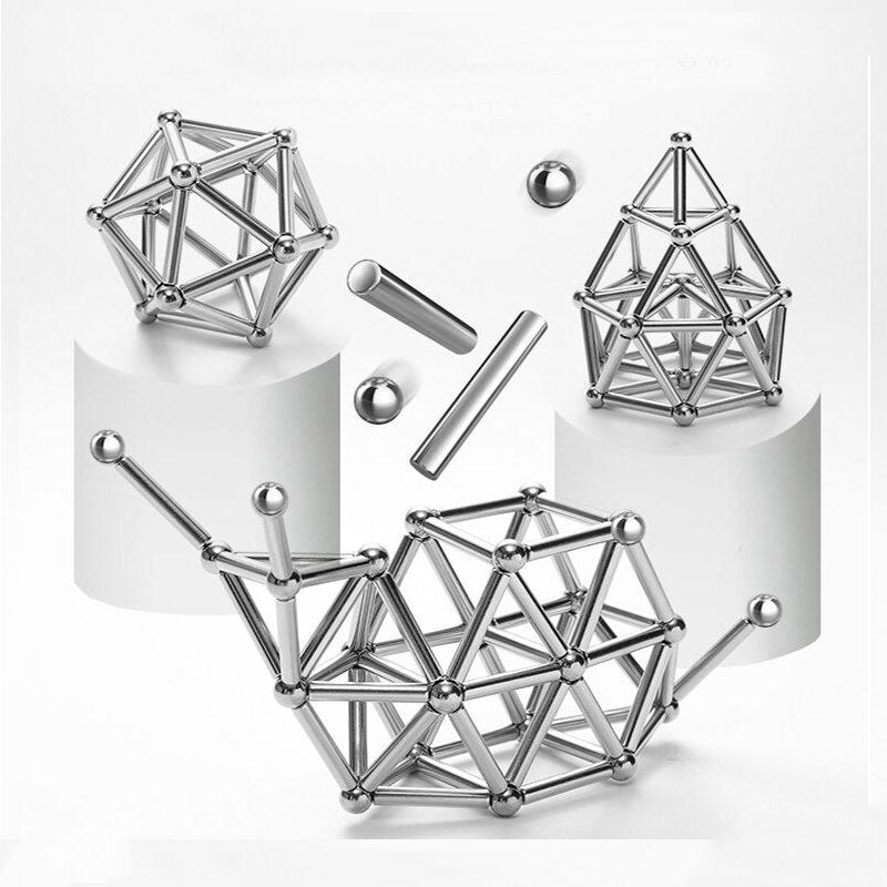 Brehn | Magnetische Stäbe - Kreatives Bauspiel - Kinder