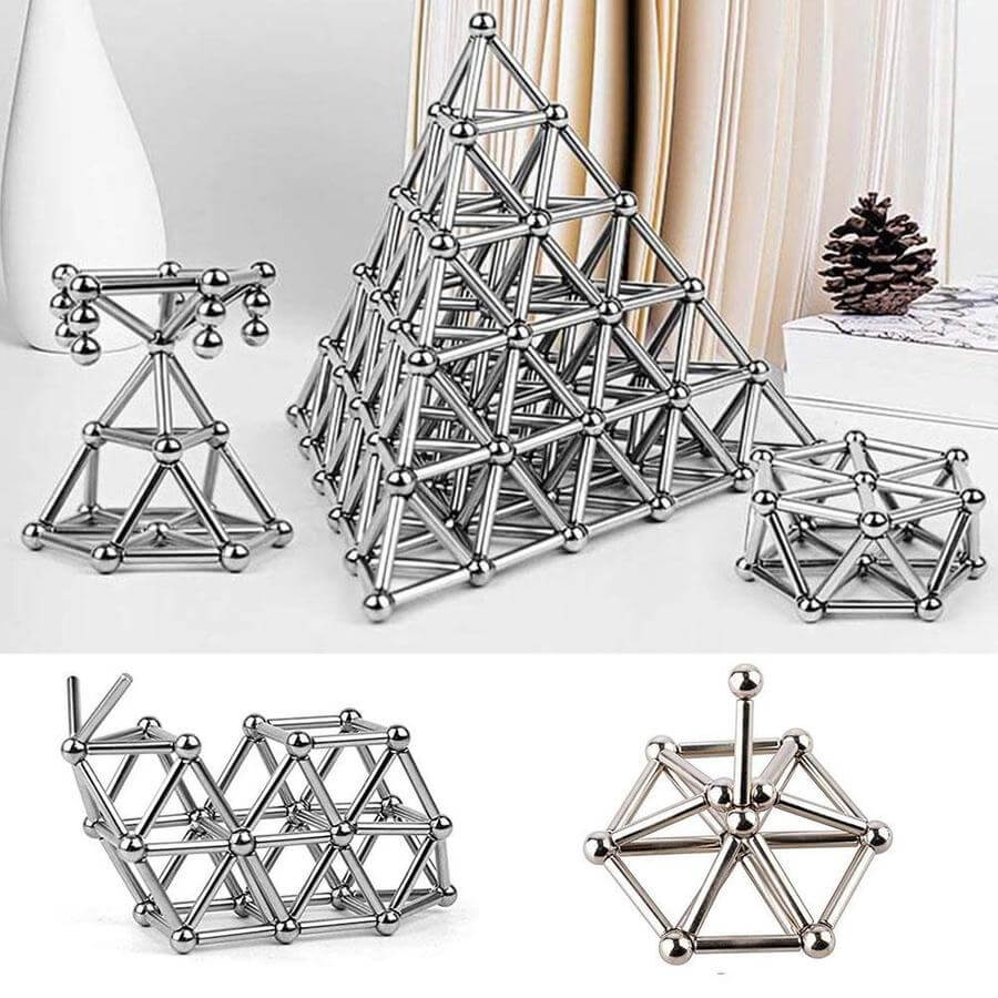 Brehn | Magnetische Stäbe - Kreatives Bauspiel - Kinder