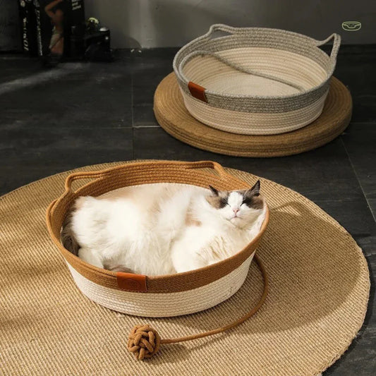 Handgewebtes Baumwollseil Katzenbett – DreamNest Brehn