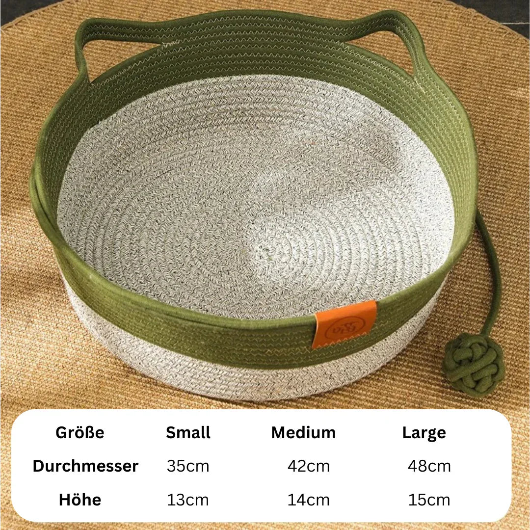 Handgewebtes Baumwollseil Katzenbett – DreamNest Brehn