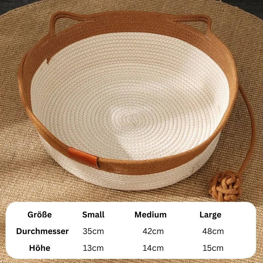 Handgewebtes Baumwollseil Katzenbett – DreamNest Brehn