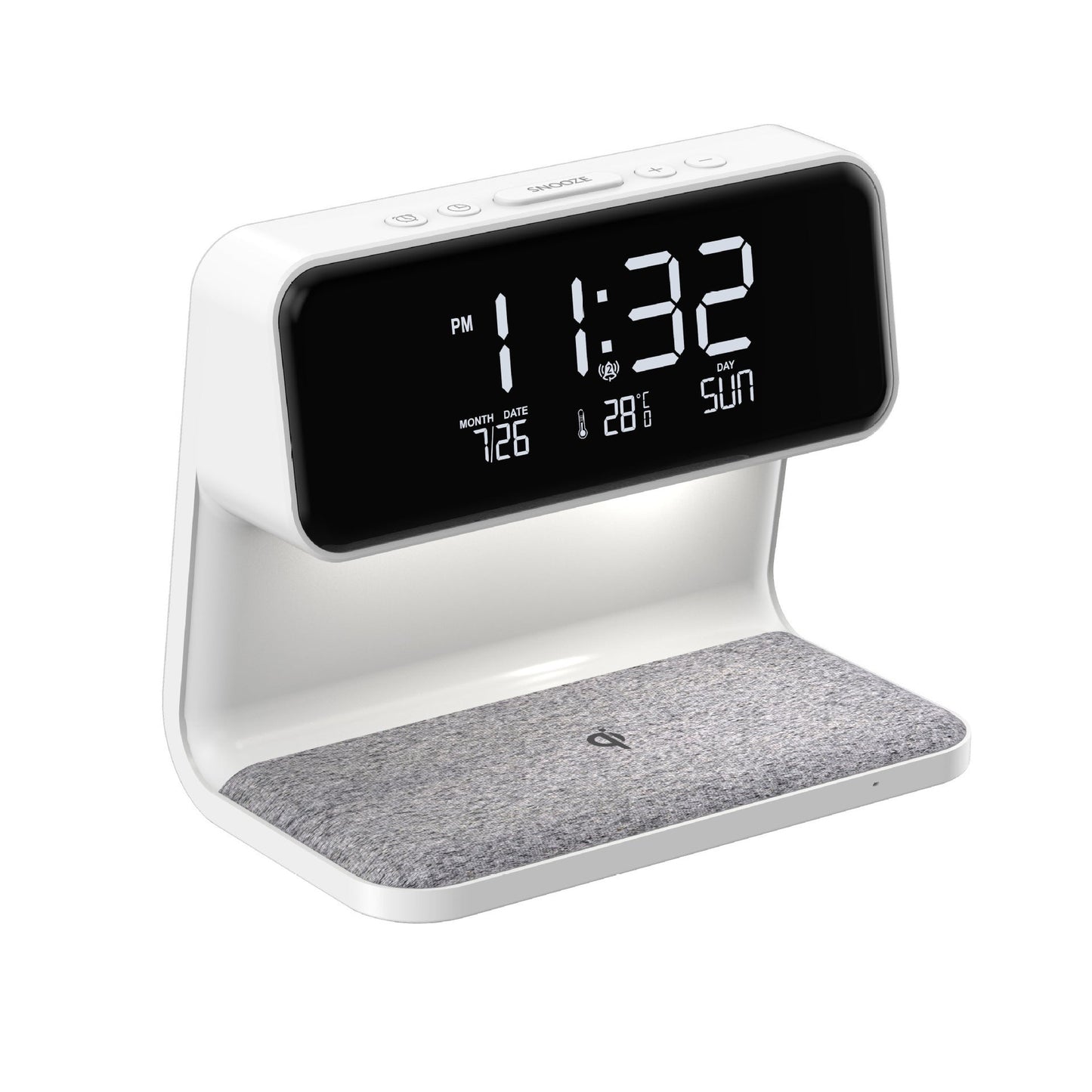 3-in-1 Nachttischlampe Ladegerät Uhr | Brehn