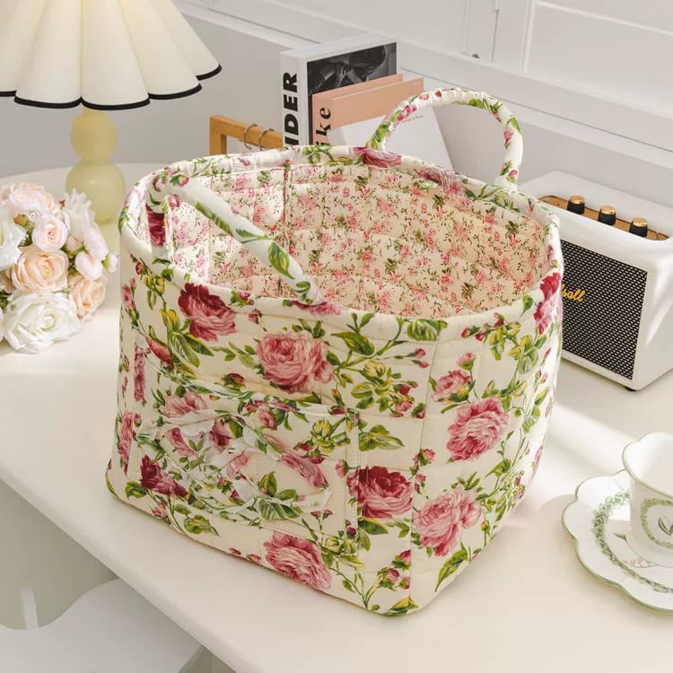 Aufbewahrungskorb aus Boho-Stoff