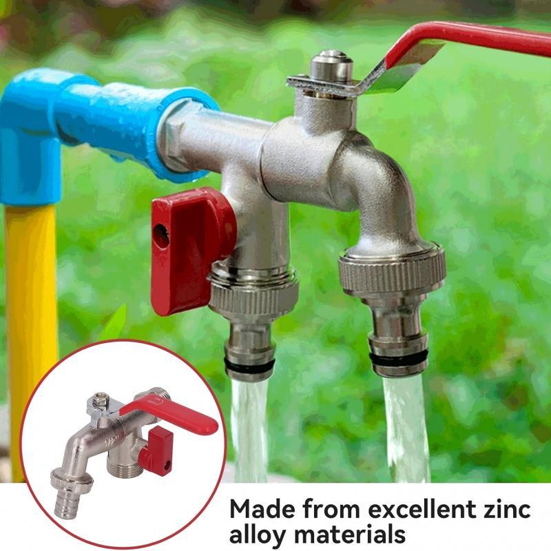 Brehn | Dual-Outlet Edelstahl Garten Wasserhahn – Rostfreier 2-Wege Wasserhahn mit Schnellanschluss & unabhängigen Ventilen
