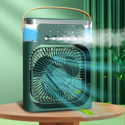 1pc Tragbare Klimaanlage, Tragbarer Luftkühler für den Haushalt, Hydrokühlventilator, Tragbare Luftanpassung für das Büro, 3-Geschwindigkeits-Luftkühlventilator-Luftbefeuchter, 5 Stück befeuchtete Sprühköpfe für Haushaltsgeräte | Brehn