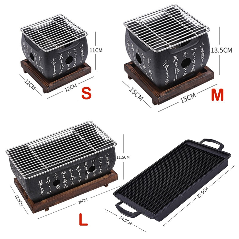 BBQ Grill Holzkohle-Barbecue-Grills Innen Außen BBQ Grill Pfanne Herd | Brehn