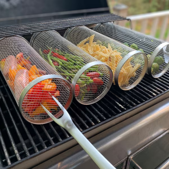 Barbecue Edelstahl-Drahtgeflecht-Zylinder | Brehn