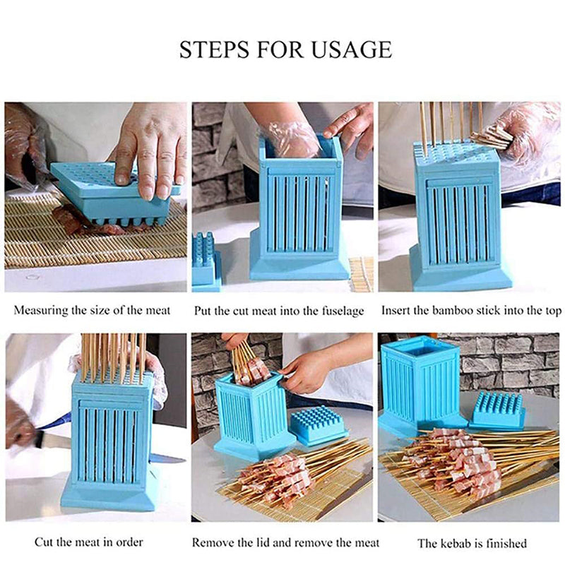 BBQ Spieß Fleischmaker Fleischspieß Werkzeug 49 Löcher BBQ Box BBQ Spieß Box | Brehn