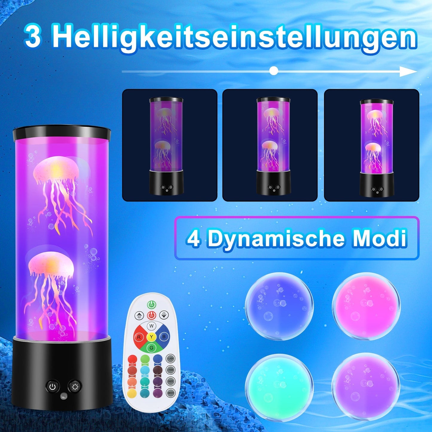 Quallenlampe Jellyfish Lampe RGB mit Fernbedienung | Brehn