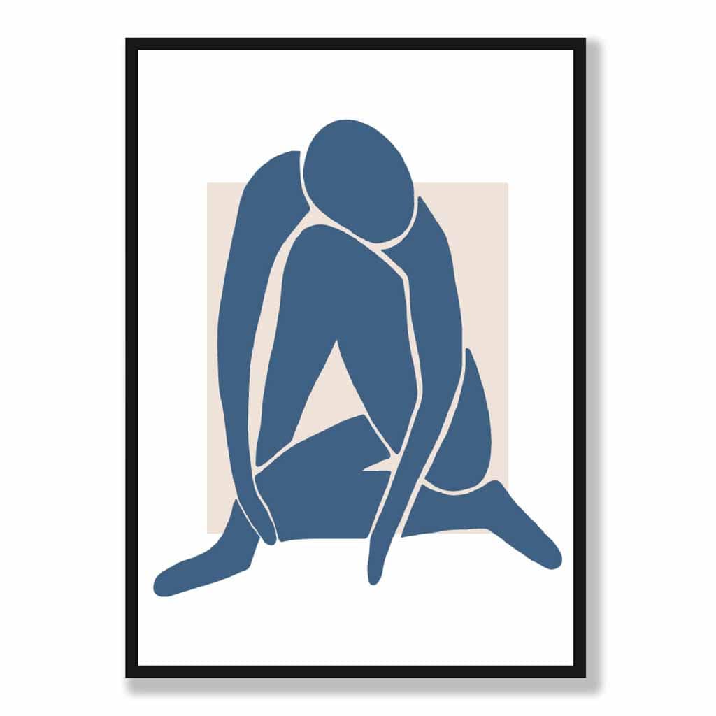 Wandbild Nr. 2: Blauer Akt, inspiriert von Matisse