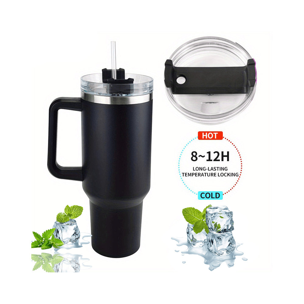 Tumbler Thermobecher 1200 ml mit Griff, Deckel und Strohhalm | Brehn