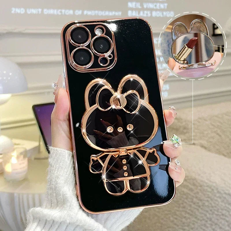 Brehn | 3D Hase Koreanischer Stil Spiegel iPhone Hülle