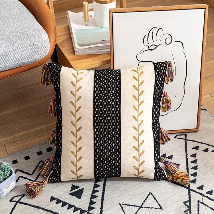 Texturiertes-Tassel Kissenbezug | Brehn