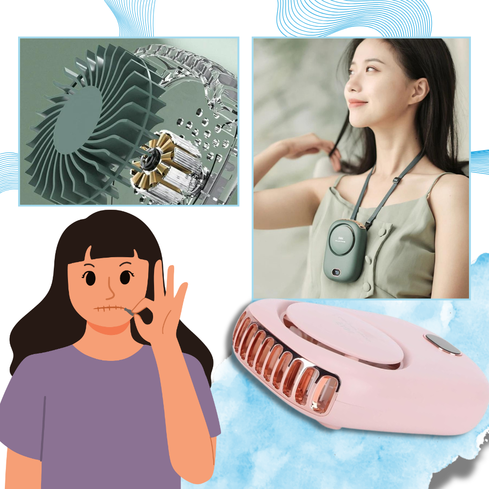 Klingenlos verstellbarer tragbarer Halsventilator | Brehn