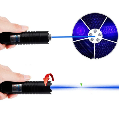 Laserpointer blau stark – Aluminiumlegierung, mit Akku und Ladegerät, für Camping, Outdoor & Survival