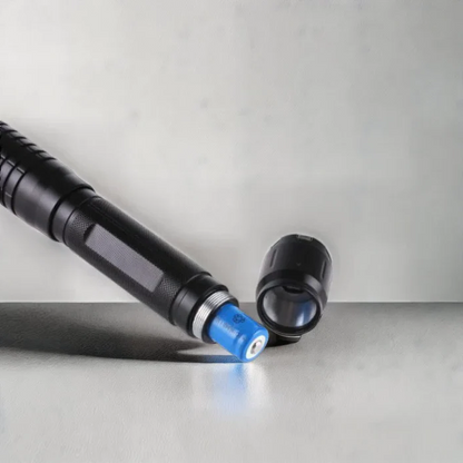 Laserpointer blau stark – Aluminiumlegierung, mit Akku und Ladegerät, für Camping, Outdoor & Survival