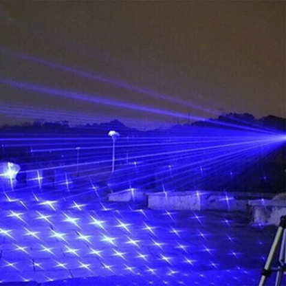 Laserpointer blau stark – Aluminiumlegierung, mit Akku und Ladegerät, für Camping, Outdoor & Survival