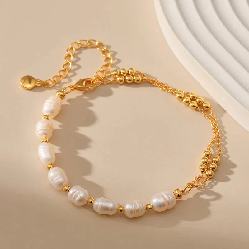 Brehn | Boho Gold Akzentperlenarmbänder