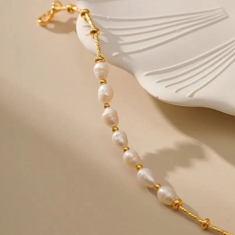 Brehn | Boho Gold Akzentperlenarmbänder