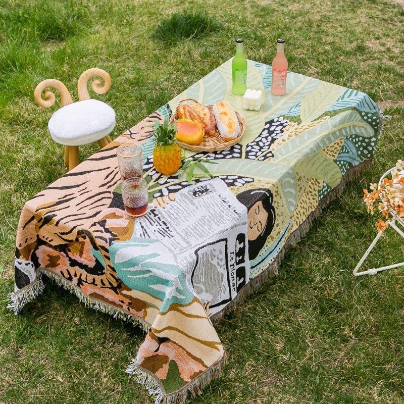 Boho Stil Strickdecke für Gemütliche Wohnkultur | Brehn