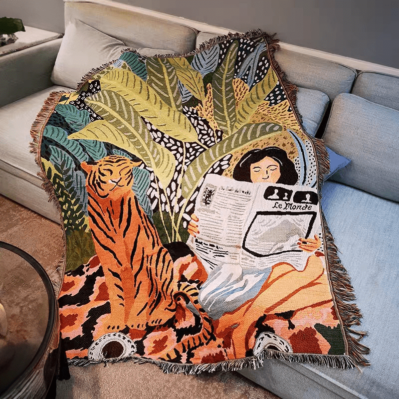 Boho Stil Strickdecke für Gemütliche Wohnkultur | Brehn