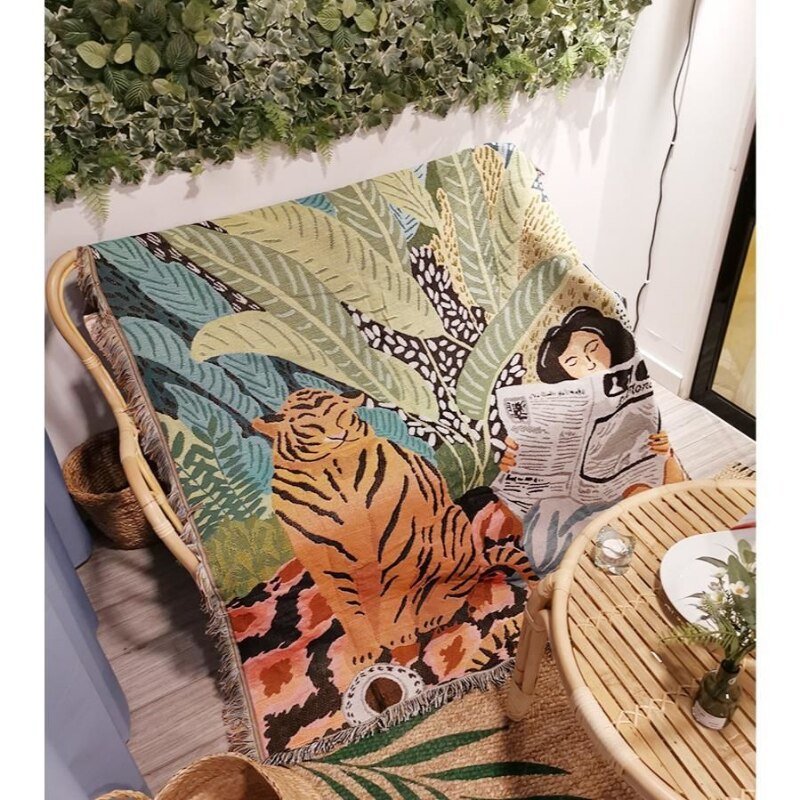 Boho Stil Strickdecke für Gemütliche Wohnkultur | Brehn