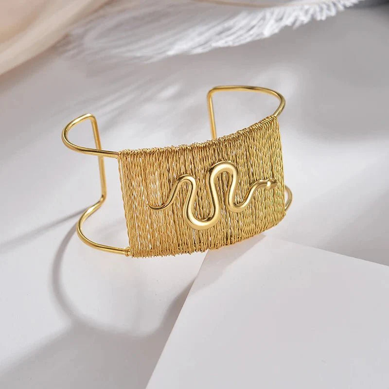 Brehn | Bold Boho Weit Öffnendes Armreif
